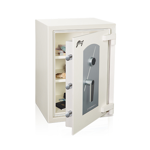 Godrej Presidio 50 Home Safe Locker White, home lockers are designed to offer personalized security. Its locking system uses.