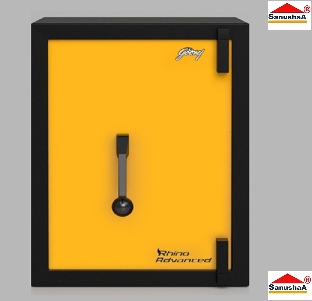 Godrej Rhino Advance Key Lock Safe Locker Gold, home lockers are designed to offer personalized security. Its locking system uses.