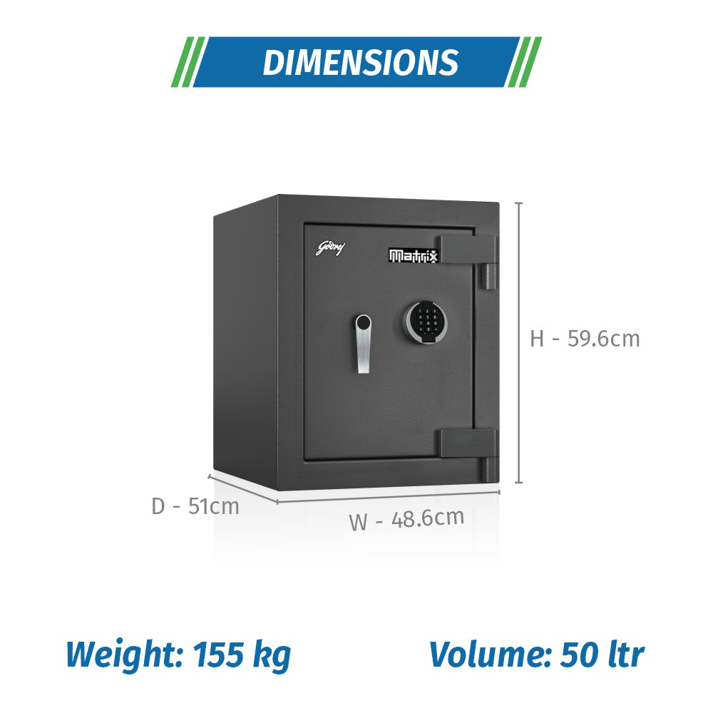 Godrej Matrix 1814 EL Home Locker Black, home lockers are designed to offer personalized security. Its locking system uses.