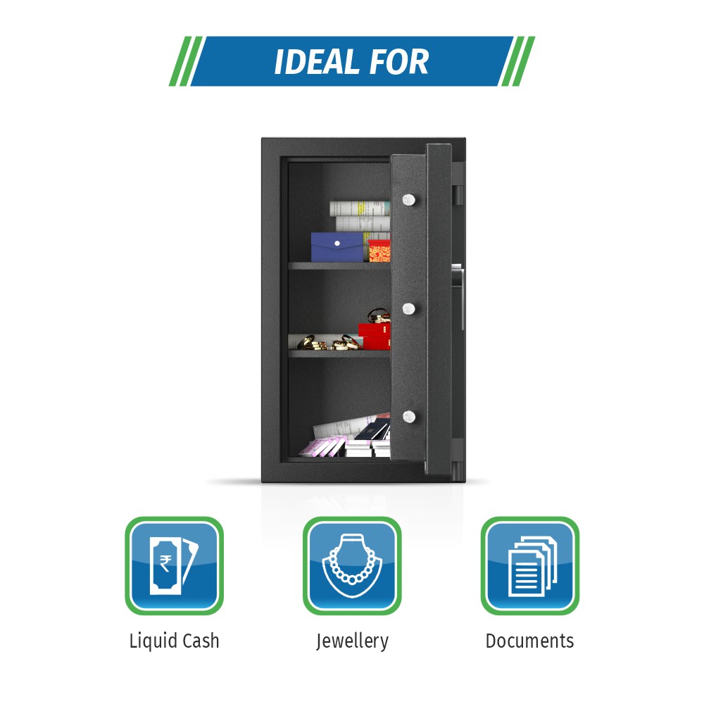 Godrej Matrix 3016 Key Lock Home Locker Black, home lockers are designed to offer personalized security. Its locking system uses.