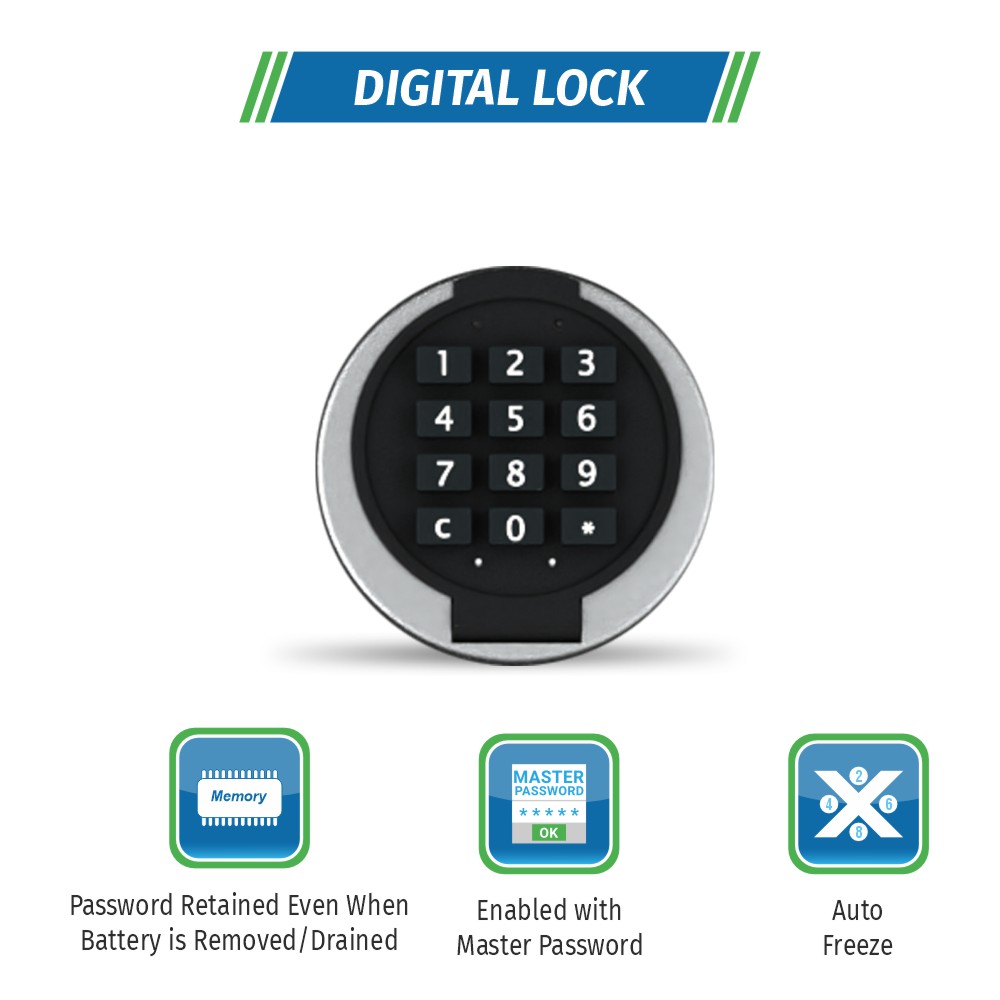 Godrej Matrix 3016 EL Home Locker Black, home lockers are designed to offer personalized security. Its locking system uses.