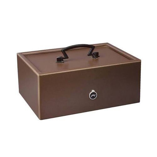 Godrej Cash Box with Coin Tray Brown , home lockers are designed to offer personalized security. Its locking system uses.