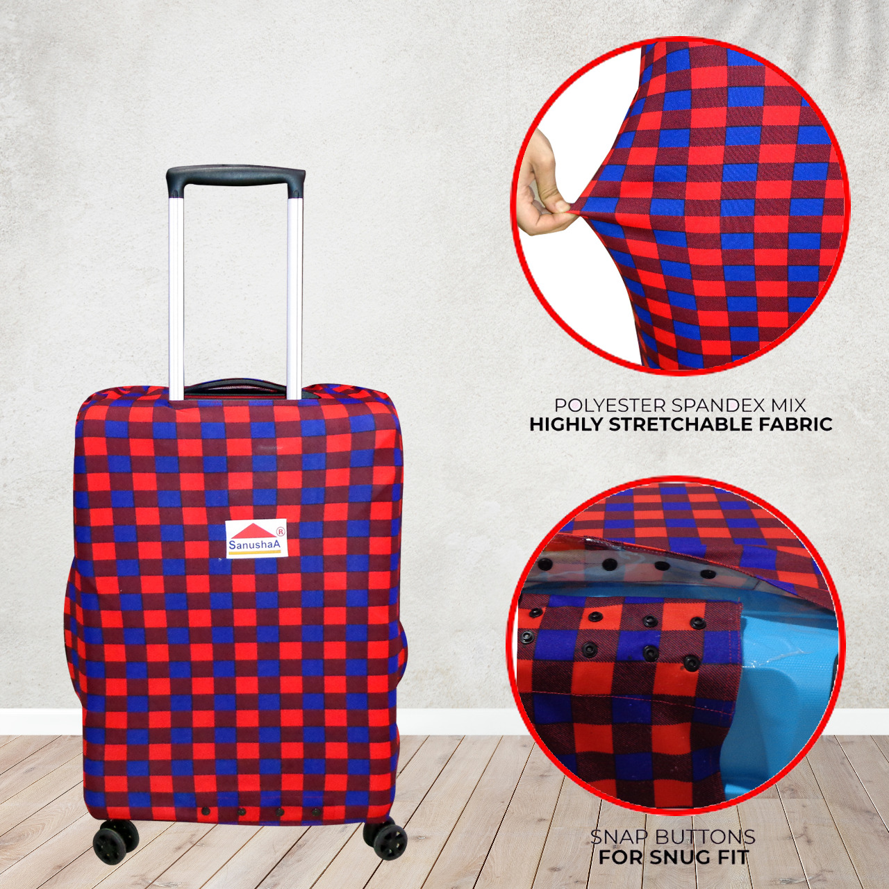 Sanushaa Trolley Bag Cover 75 cm Multicolour