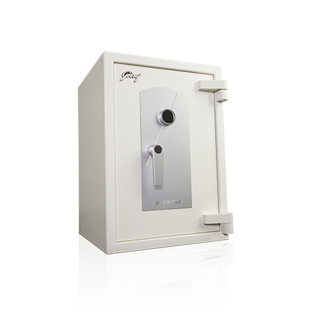 Godrej Presidio 50 Home Safe Locker White, home lockers are designed to offer personalized security. Its locking system uses.