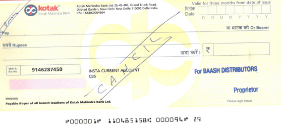 Bank Details