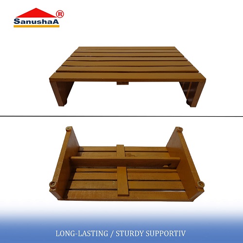 Sanushaa Foot Rest for Office in Natural Wood, home lockers are designed to offer personalized security. Its locking system uses.