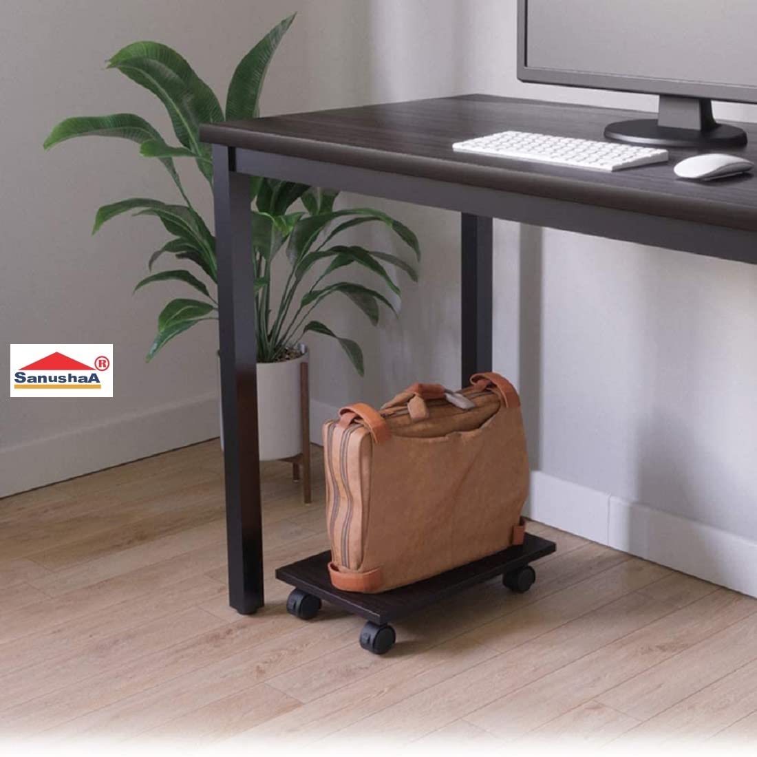 Sanushaa Metal CPU/Computer Trolley Stand with Wheels, baash distributors is the manufacturerof the metal made product like trolley stand.